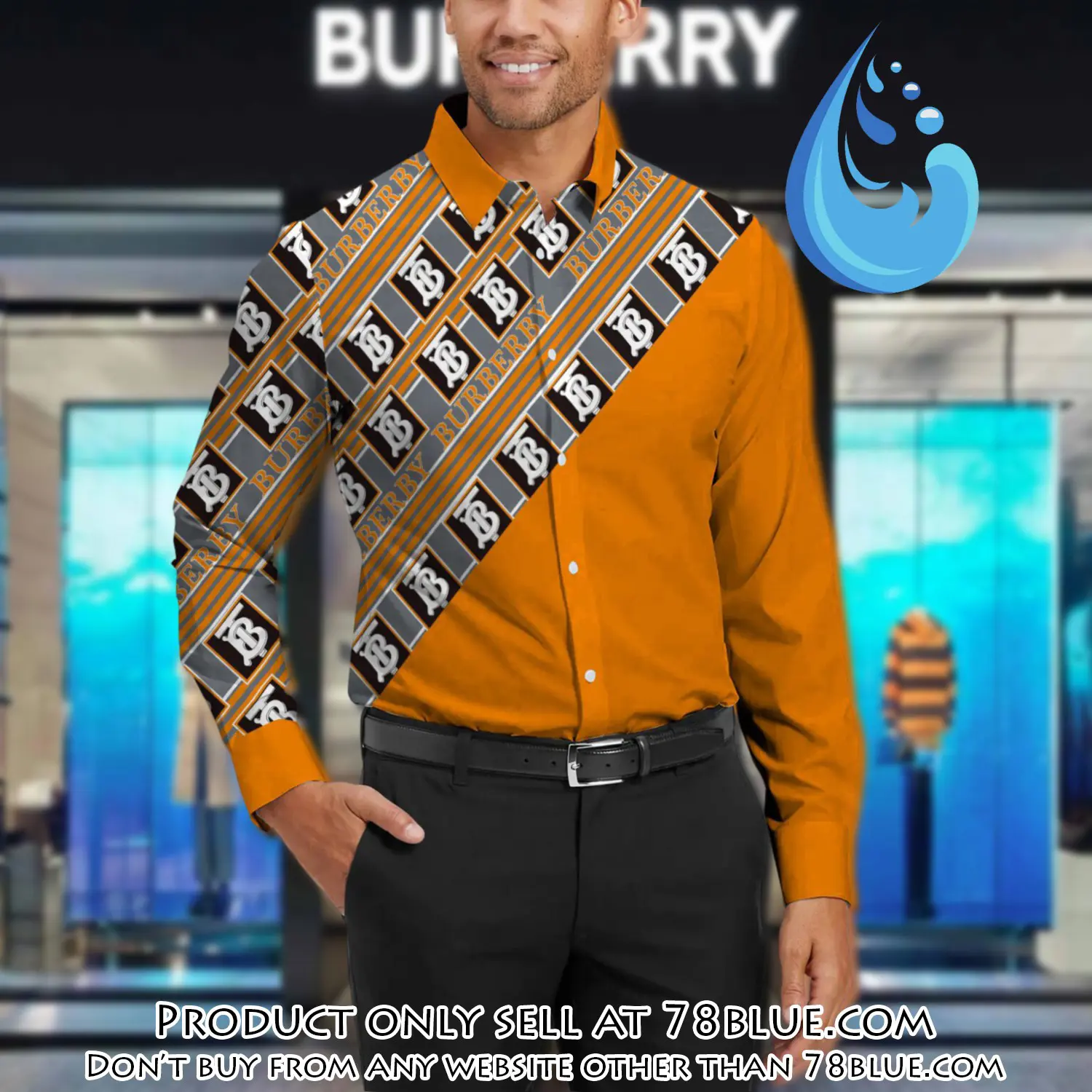 Burberry long sleeves button down shirt for elegant men lsb1014 78b1717155